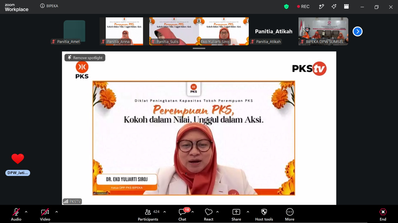Ketahanan Keluarga Berawal dari Perempuan Berdaya, PKS Gelar Diklat Kepemimpinan Perempuan