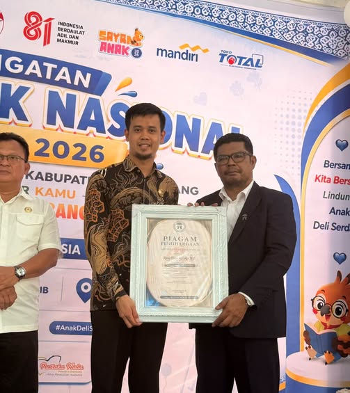 Komitmen dalam Melindungi Hak Anak, Andi Baso Ari Aji Raih Penghargaan LPA-Komnas Perlindungan Anak